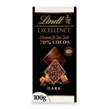 Lindt Excellence Caramel Sea Salt Dark Bar 100g