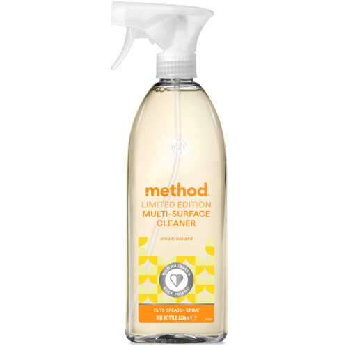 Method Method Multi-Surface Cleaner, Cream Custard, Cuts Grease, 828ml
