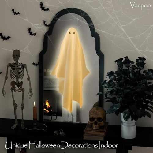 Large Halloween Hologram Ghost Mirror USB Decor 2