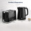 Swan Swan Windsor Kitchen Set 17L Kettle 2 Slice Toaster Black SK14611BLK 6