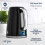Swan Swan Windsor Kitchen Set 17L Kettle 2 Slice Toaster Black SK14611BLK 4