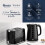 Swan Swan Windsor Kitchen Set 17L Kettle 2 Slice Toaster Black SK14611BLK 2