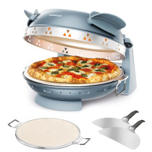 Kenwood My Pizzeria - Electric Pizza Oven, Indoor Pizza Maker, 400C Dual Heating, Ready in Just 4 Minutes, Removable 30cm Stone, Includes 2 Peels, T