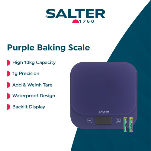 Salter Salter British Bakes Digital Kitchen Scale, 10kg Capacity, 1g Precision 1