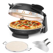 Kenwood My Pizzeria - Electric Pizza Oven, Indoor Pizza Maker, 400C Dual Heating, Ready in Just 4 Minutes, Removable 30cm Stone, Includes 2 Peels, T