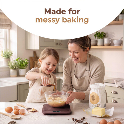 Salter Salter British Bakes Digital Kitchen Scale 10kg, Waterproof Washable 1