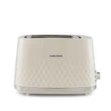 Morphy Richards Hive 2 Slice Toaster, Variable Browning, Removable Crumb Tray, Cancel, Defrost, Reheat, Anti-jam feature, Gloss Finish, 850W, Cream, 2