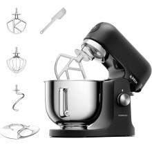 Kenwood kMix Sleek Black - Stand Mixer for Easy Baking, 5L Stainless Steel Bowl, Planetary Mixing, Metal Body, Variable Speed Control, 3-Piece Patisse