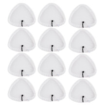 Sgizoku 12PCS Universal Triangular Steam Mop Pads Compatible with H2O Steam Cleaners:for H20 HD/X5 Microfiber Cloths Covers Replacement for Vax/Vileda