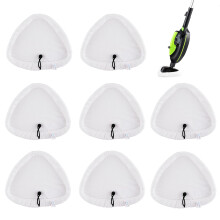 Sgizoku 8PCS Universal Triangular Steam Mop Pads Compatible with H2O Steam Cleaners:for H20 HD/X5 Microfiber Cloths Covers Replacement for Neo/Vax/Vil