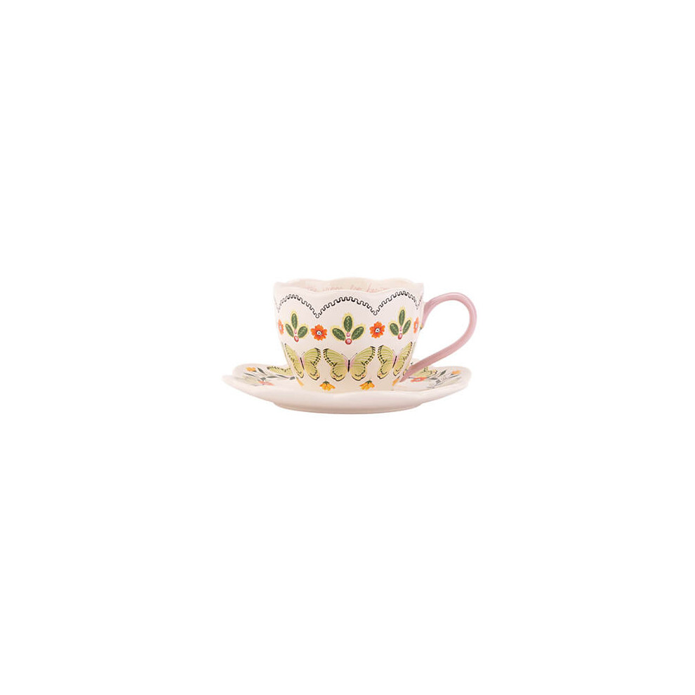 B&Q -  Butterfly Teacup & Saucer - Image 3