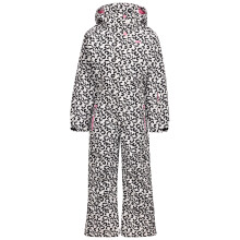 (3/4, White) Trespass Girls Hooded Waterproof Ski Suit - Heysen