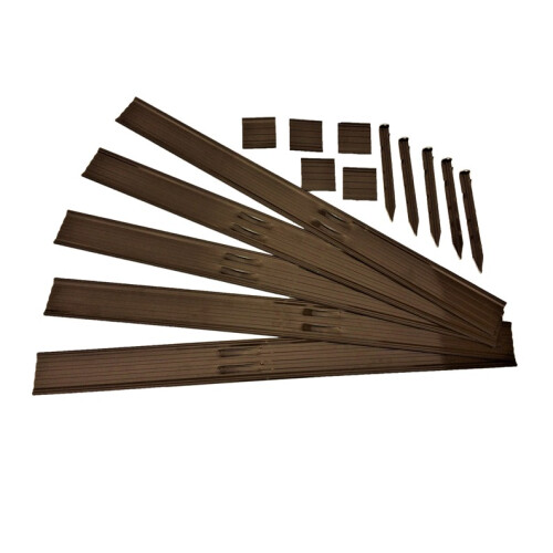 Swift Edge Garden Edging - 18m pack - Brown 2