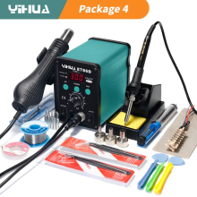 YIHUA Station de soudage à air chaud 8786D, 740W, Lot de 4, pour réparation de téléphone et composants SMD