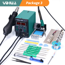 YIHUA Station de soudage à air chaud 8786D-I, 740W, Lot de 3, Réparation téléphone et composants SMD