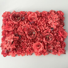 Fleurs décoratives de fond, Fleur artificielle en soie blanche, 60x40cm, Rouge