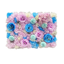 Fleur artificielle décorative de fond, tissu de soie, blanc, 60x40cm