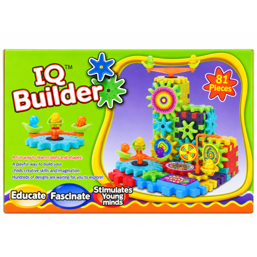 True Face IQ Builder 81Pcs Kids Gear Puzzle Construction Toy 2