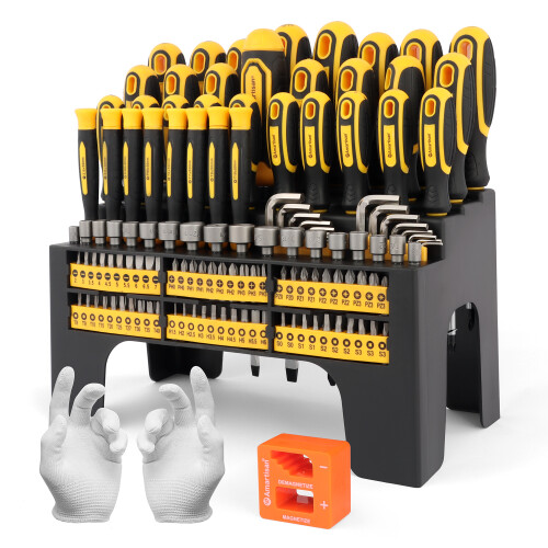 Amartisan 131-Piece Screwdriver Set with Stand