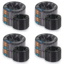 4X Gartenschlauch, Schwarz, PE, Außendurchmesser 12 mm, Tropfbewässerungsrohr, 9/12 mm, Bewässerungsrohr für Ausgusssystem, Sprinklerarmaturen