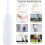 Bidet portable de voyage, 400 ml, avec buse rétractable et sac, blanc 4