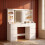 Dressing Table with Mirror, Adjustable LED Lights, 7 Drawers 1