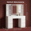 Dressing Table with Lights, Storage Behind the Mirror, 7 Drawers 2
