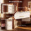 Dressing Table with Mirror and Bulb Lights, Vanity Table 4