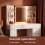 Dressing Table with Large HD Mirror, Vanity Desk with 5 Drawers 4