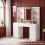 Dressing Table with Lights, Storage Behind the Mirror, 7 Drawers 5