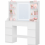 Dressing Table with Mirror, Adjustable LED Lights, 7 Drawers 6