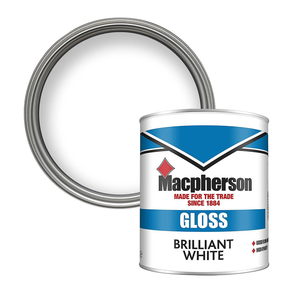 Macpherson Trade Gloss Paint Brilliant White 1L 132035 - Image 4