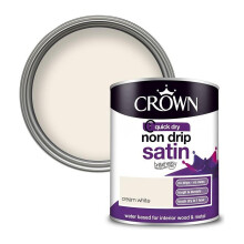 Crown Non Drip Satin Cream White 0.75L - 5040140