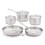 Stellar 7000 Profile Matte Silver 5 Piece Cookware Set 1