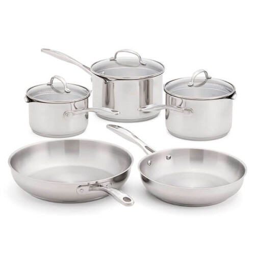 Stellar 7000 Profile Silver 5 Piece Draining Cookware Set