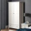 Maine 2 Door Combination Wardrobe - Surf White 1
