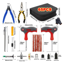 Motorcycle Car Van Tubeless Type Puncture Repair Kit Tire Tool Plug Emergency UK