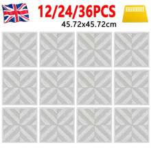 12-36x Vinyl Floor Tiles Self Adhesive EasyTo Fit Flooring DIY Kitchen Bathroom