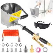 19pcs Paint Sprayer Kit w/Metal Bucket &Hose for Concrete Plaster Wall Coating