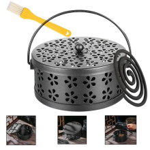 Coil Holder, Incense Coil Burner with Lid, Portable Coil Holder for Outdoor