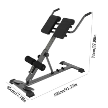 Home Fitness Workout Roman Chair Hyperextension Back Extension Bench Foldable UK