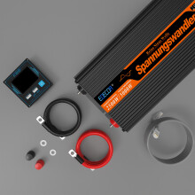 Convertisseur de Puissance Pur Sinus 2500W, 12V vers 220-240V, avec Télécommande LCD et Double Port USB