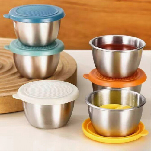 6PCS Color Coded Dip Container For Lunch Box And Office Meal Home Kitchen 1
