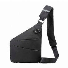 Viaje seguro con este bolso antirrobo para hombre y mujer (Negro)