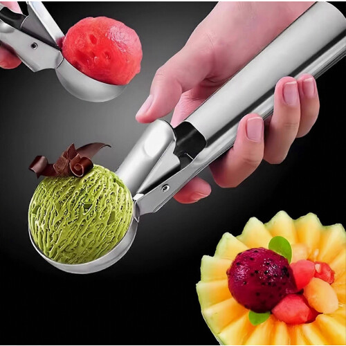 Trigger Release Scoop – Smooth Rebound & Hangable – for Cantaloupe & Cake Batter 2