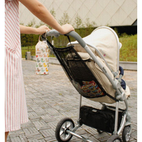 Baby Trolley Mesh Net Pocket, Shopping Net For Strollers Mesh Pocket On The Back Stroller Bottle