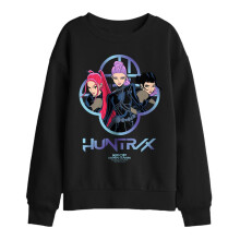 (12-13 Years, Black) K-Pop Demon Hunters Childrens/Kids Huntr/X Girls Logo Sweatshirt