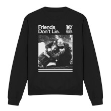 (L, Black) Stranger Things Unisex Adult Friends Don't Lie 10th Anniversary Sweatshirt