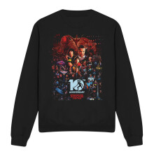 (M, Black) Stranger Things Unisex Adult Poster 10th Anniversary Sweatshirt
