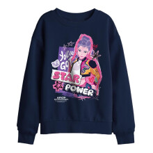 (7-8 Years, Navy) K-Pop Demon Hunters Childrens/Kids Rumi Scrapbook Stars Sweatshirt